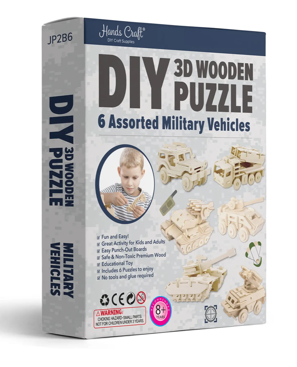 DIY 3D Wooden Puzzle 6 Count