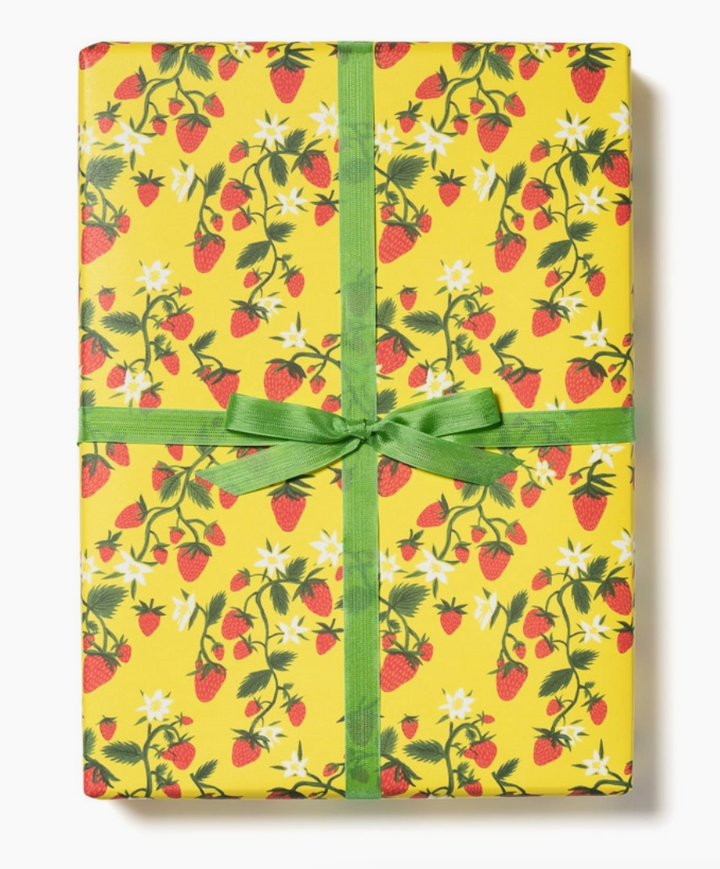 Strawberry Patch Wrapping Paper Roll