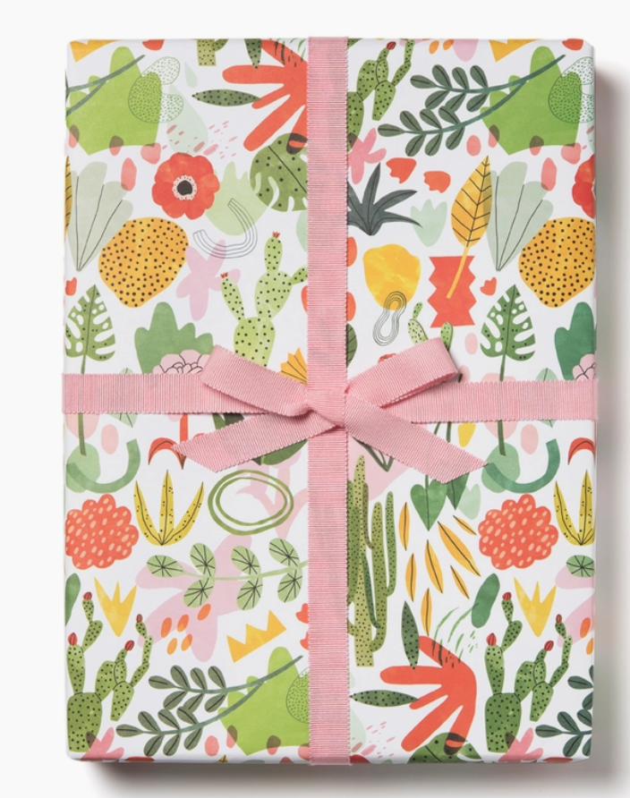 Succulent Garden Wrapping Paper Roll of Sheets