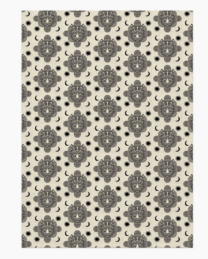 Tiger Heads Wrapping Paper Roll of Sheets