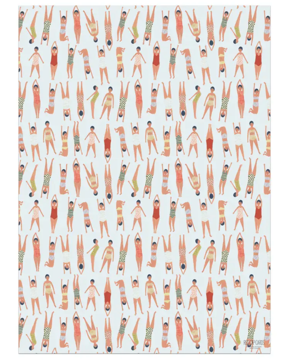 Swimmers Wrapping Paper Roll of Sheets