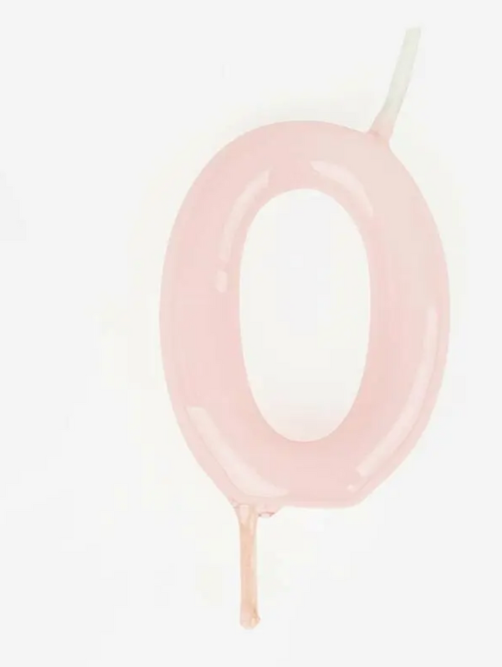 Pink Number Candles