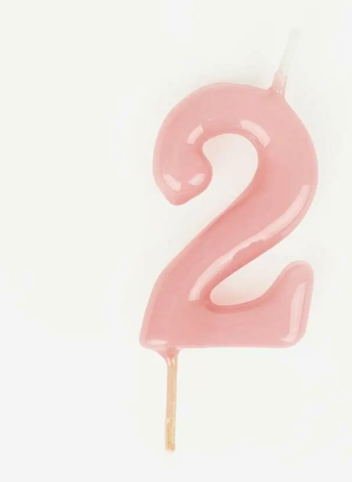 Pink Number Candles