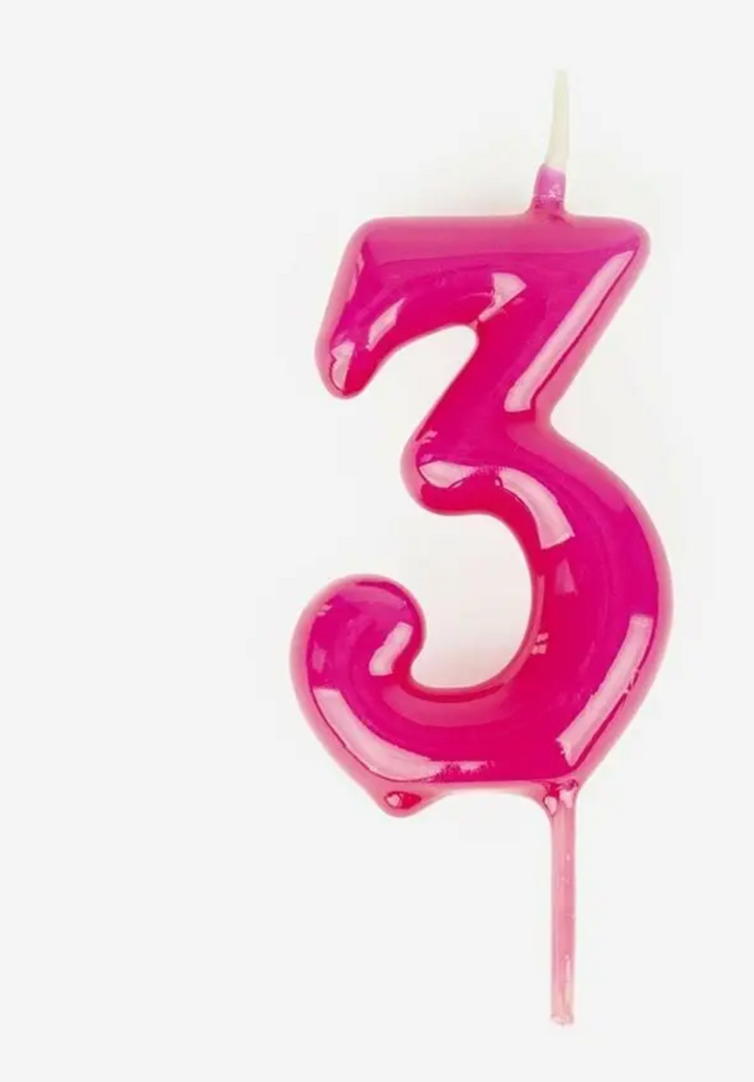 Pink Number Candles
