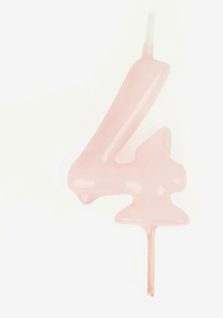 Pink Number Candles