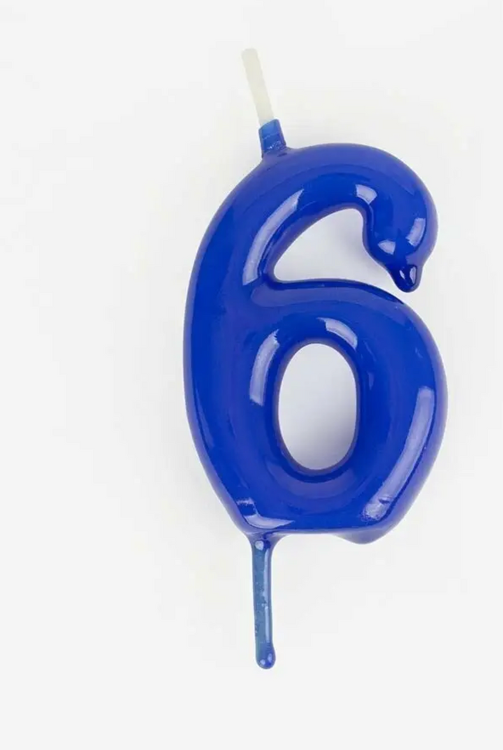 Blue Number Candles