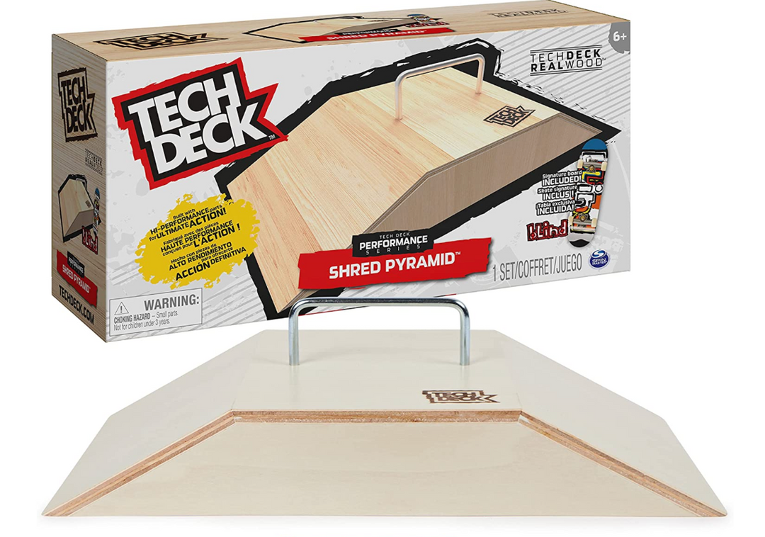 TECH DECK Performance Series, Shred Pyramid Set with Metal Rail