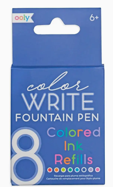 Color Write Fountain Pens Colored Ink Refills