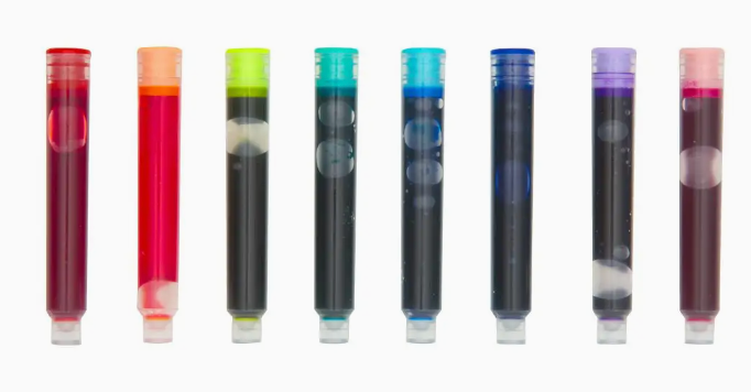 Color Write Fountain Pens Colored Ink Refills