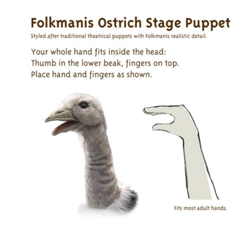 Ostrich Stage Puppet