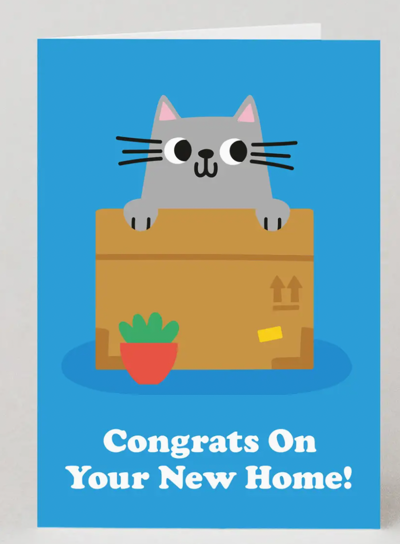Cat New Home Cards