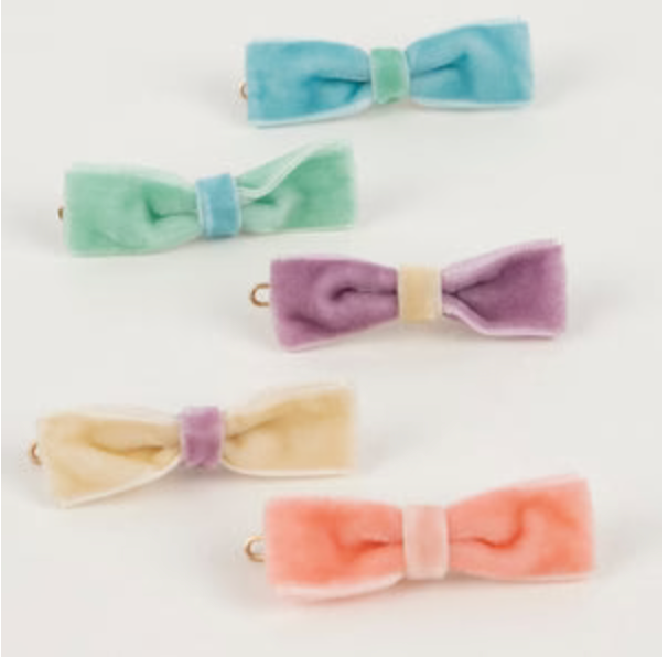 Velvet Mini Bow Clips