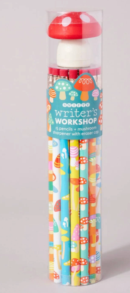 Writer's Workshop Mushroom Pencils/Sharpener Set