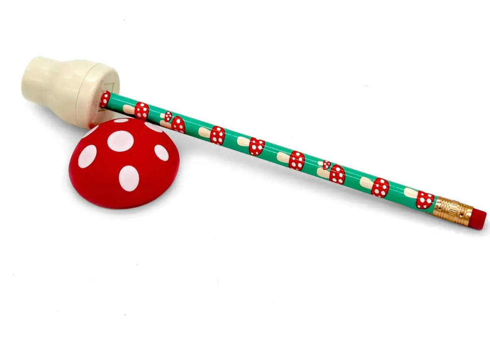 Writer's Workshop Mushroom Pencils/Sharpener Set