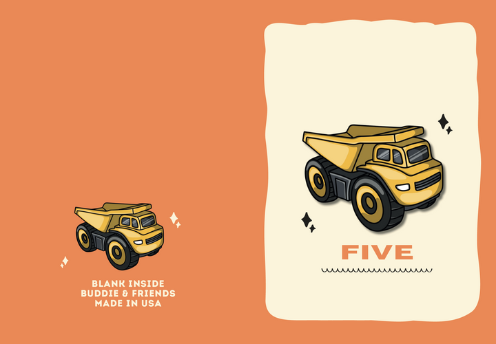 5 Truck Birthday Card