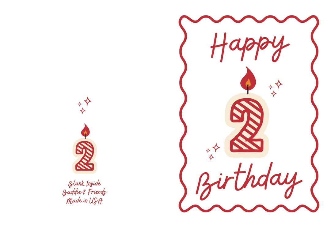 2 Candle Birthday Card