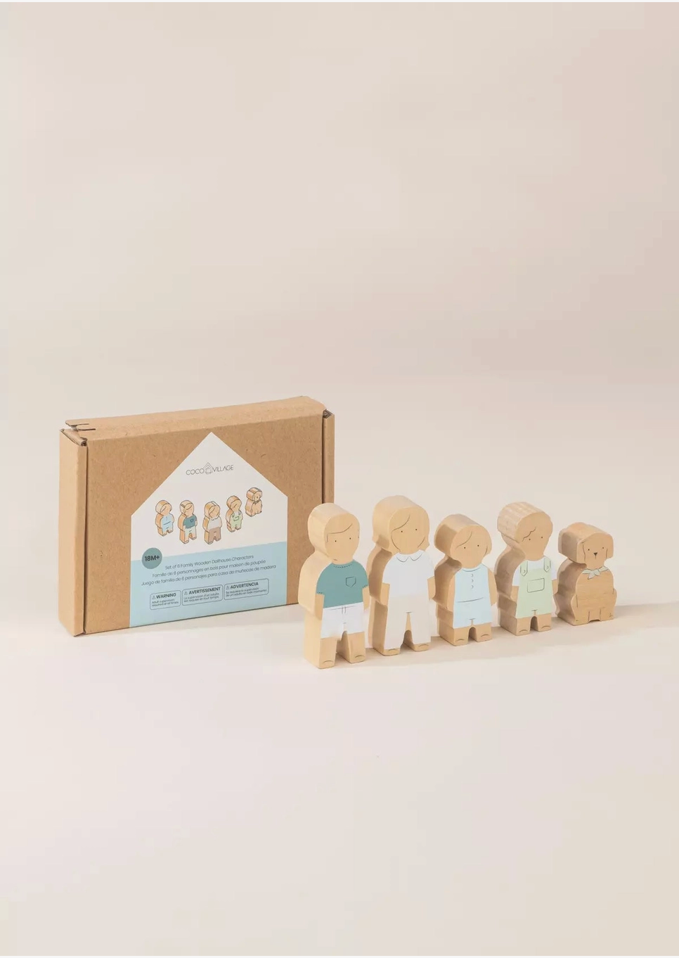 Family Wooden Doll House Characters