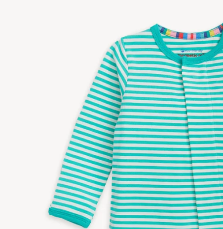 Aqua Stripe Cloudstretch Footie