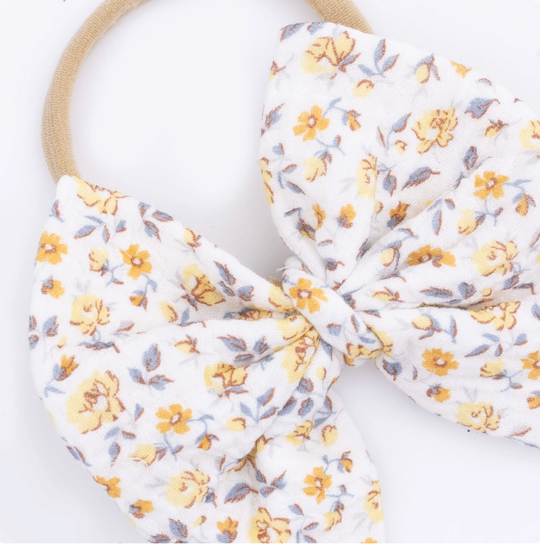 Floral Bow Headband