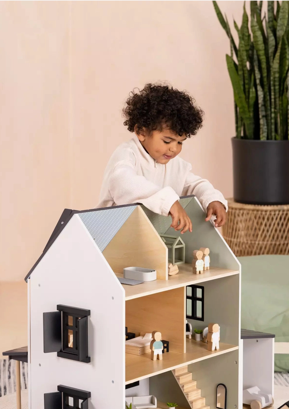 Bathroom Wooden Doll House Furniture