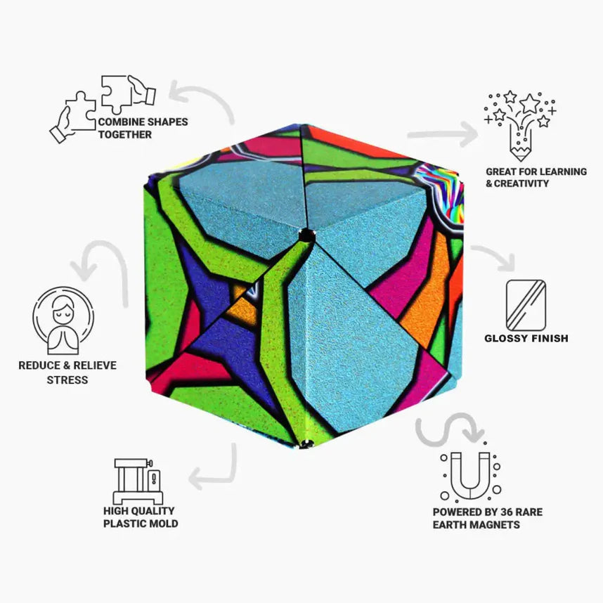 Stained Glass Shashibo Cube Art Worx
