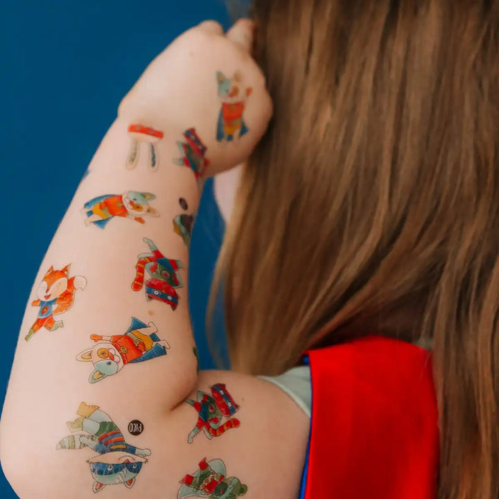 Animal Superhero Temporary Tattoos