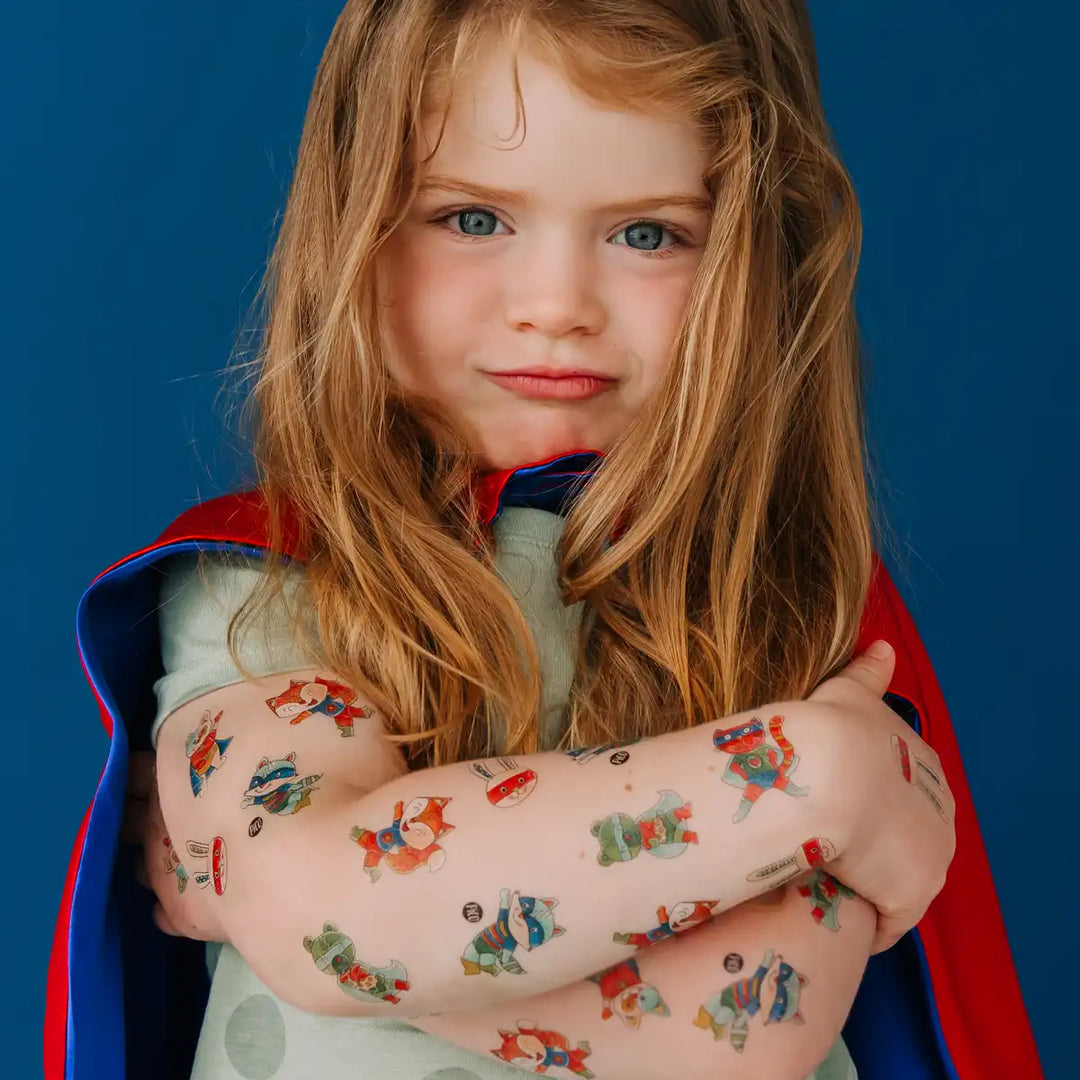 Animal Superhero Temporary Tattoos