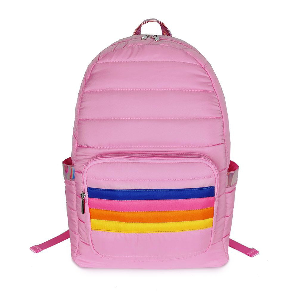 Pink Puffer Backpack Bag