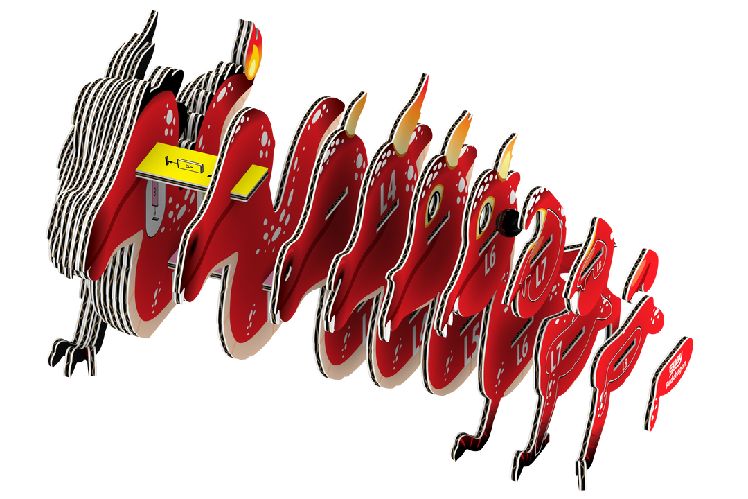 Red Dragon  3D Puzzle