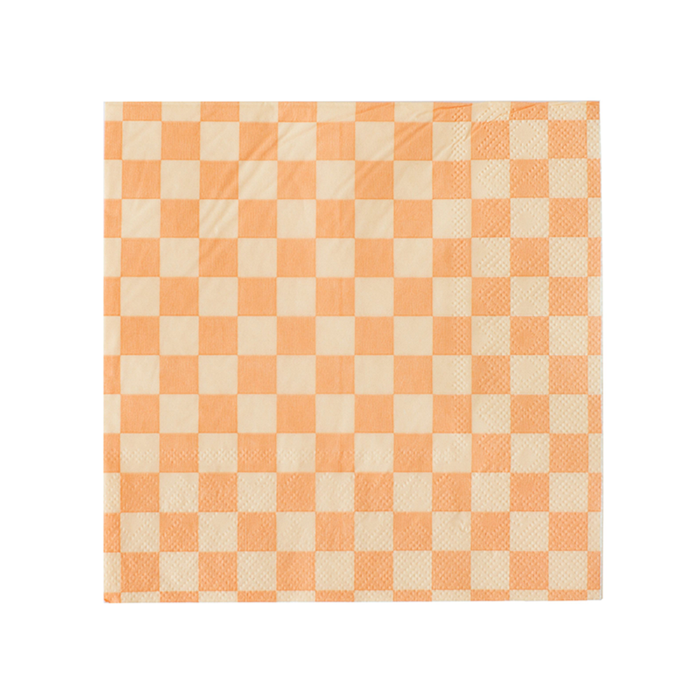 Check Cocktail Napkins - 20 Pk Peaches N' Cream