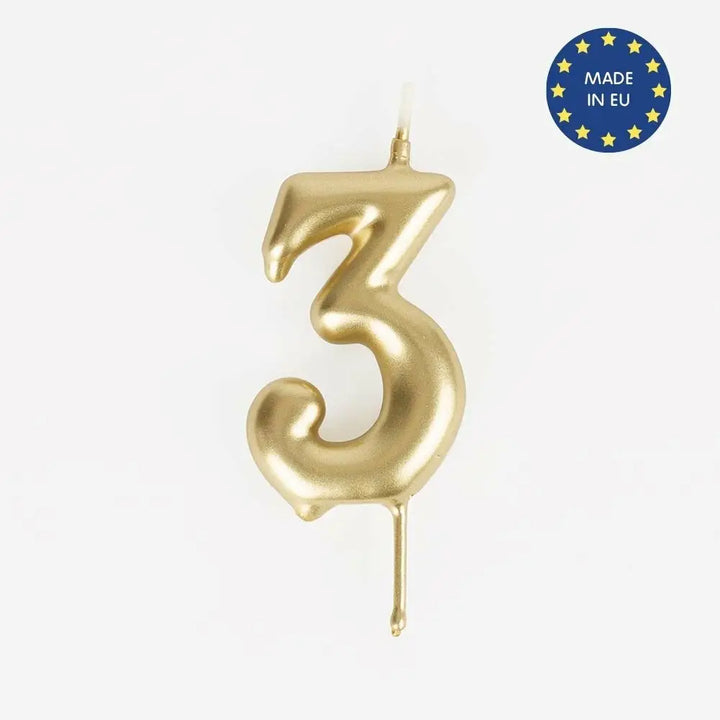Gold Number Candles