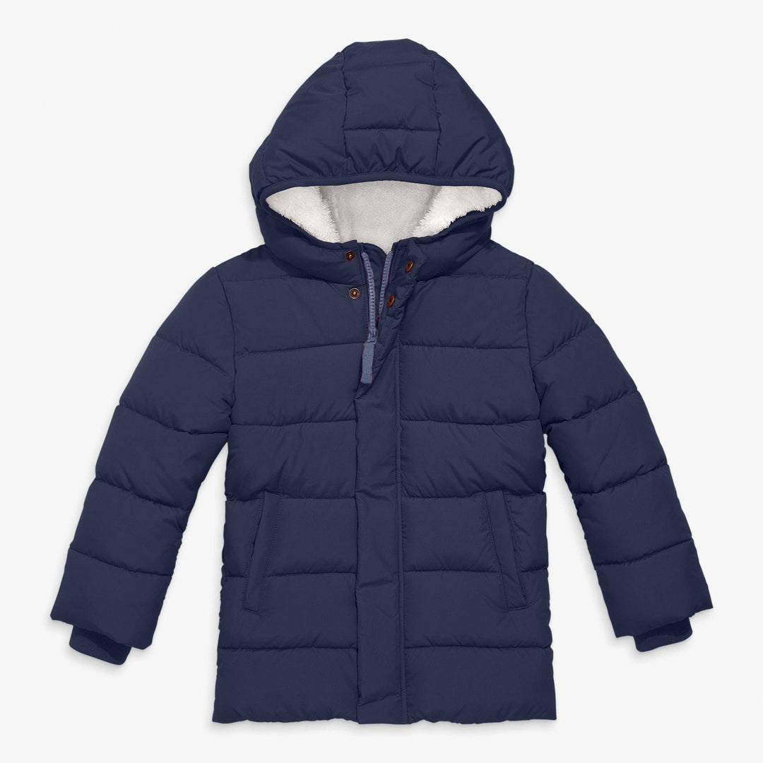 Kids parka puffer coat: Navy Blue
