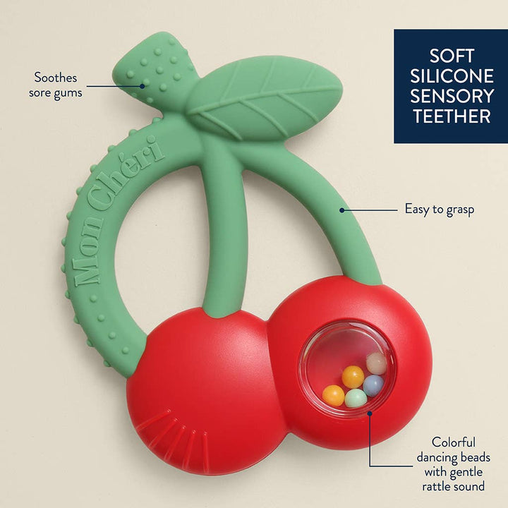 Silicone Teether with Rattle: Goose