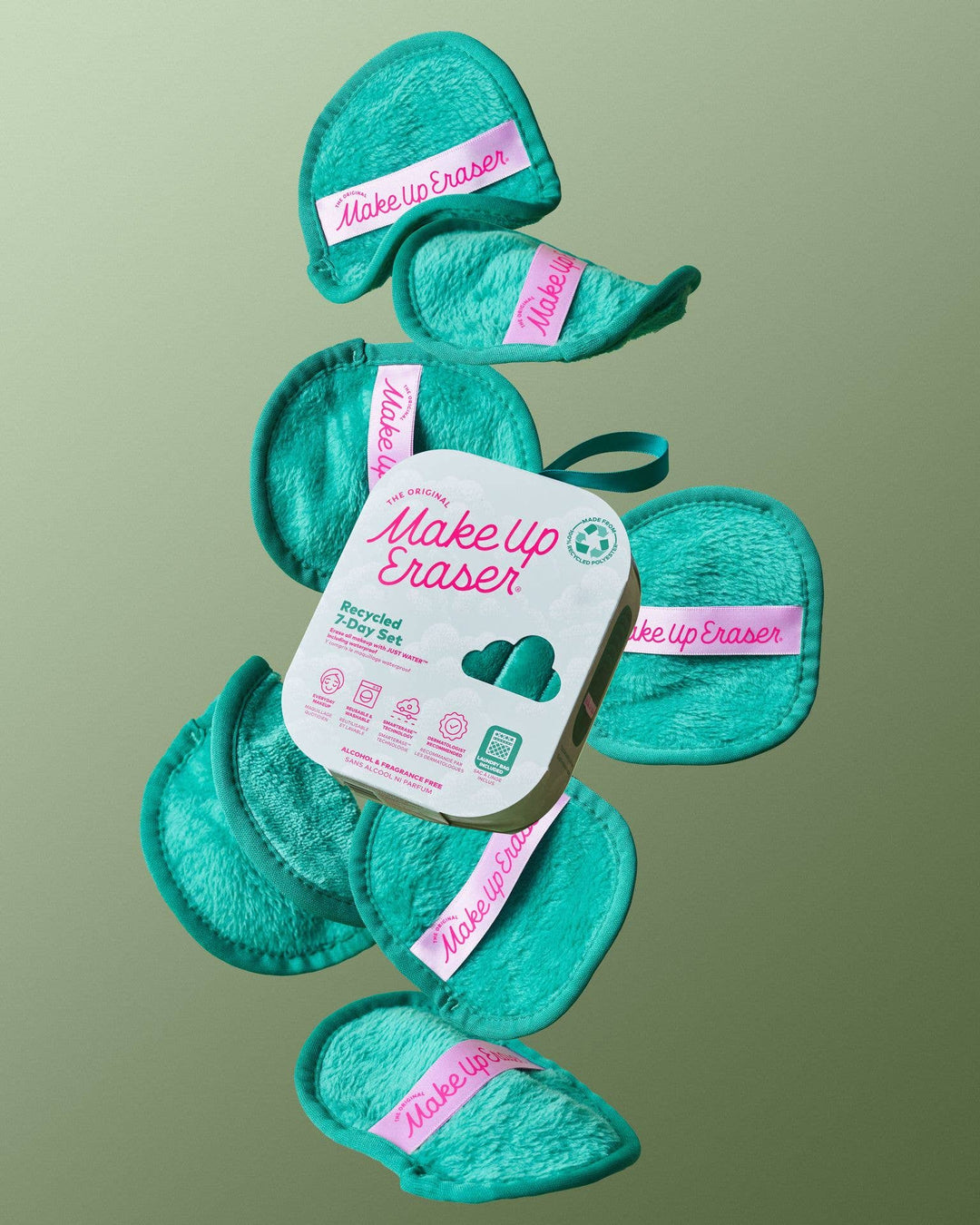 GREEN 7-Day Set | 100% Recycled MakeUp Eraser