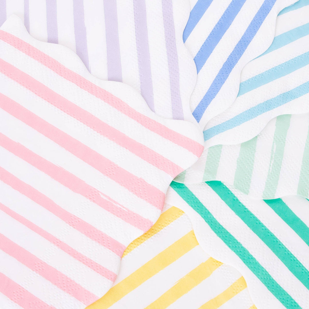 Mixed Stripe Small Napkins - Big Multipack