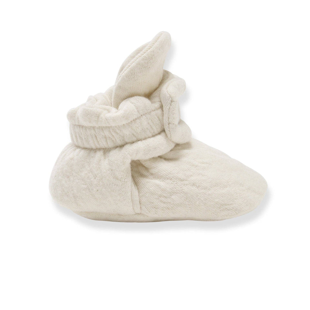 Organic Cotton Quilted Bee Baby Booties - Oat: Oat / 3-6 Months