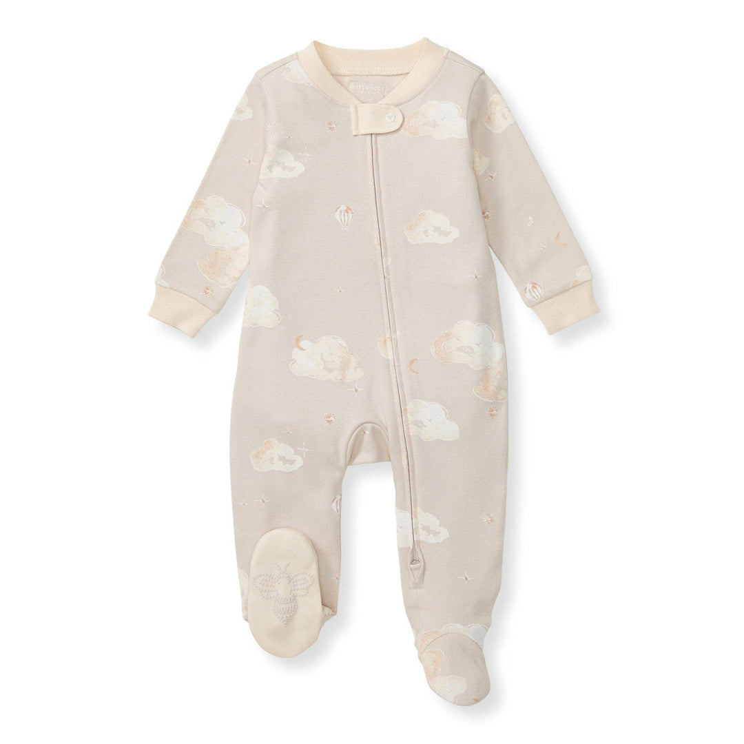 Good Night Sky Organic Cotton Sleep & Play - Limestone: Limestone / Newborn