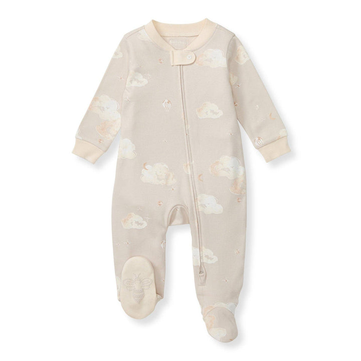 Good Night Sky Organic Cotton Sleep & Play - Limestone: Limestone / 0-3 Months
