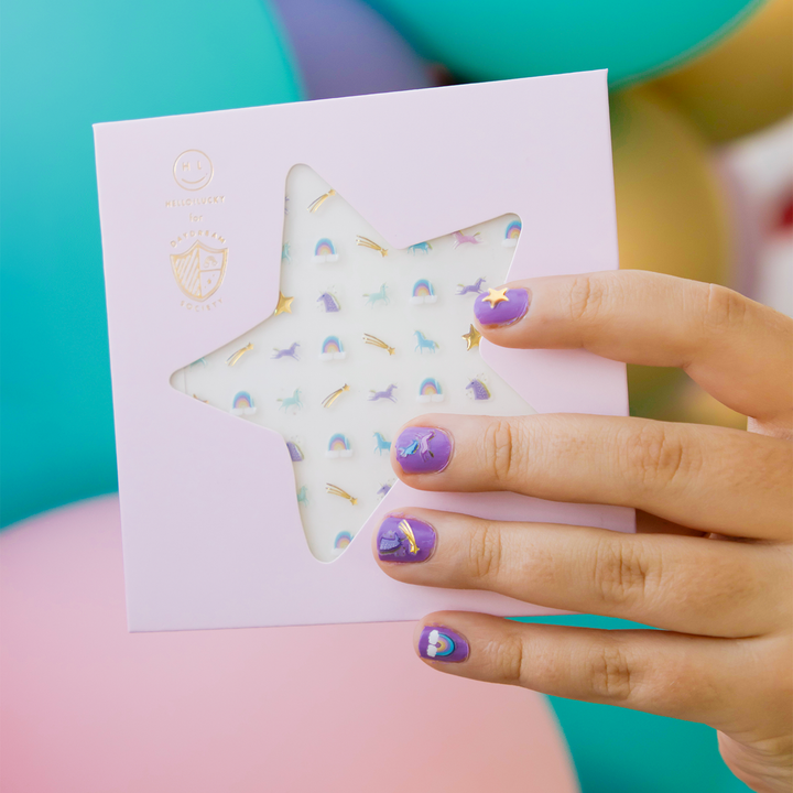 Unicorn + Rainbows Nail Stickers