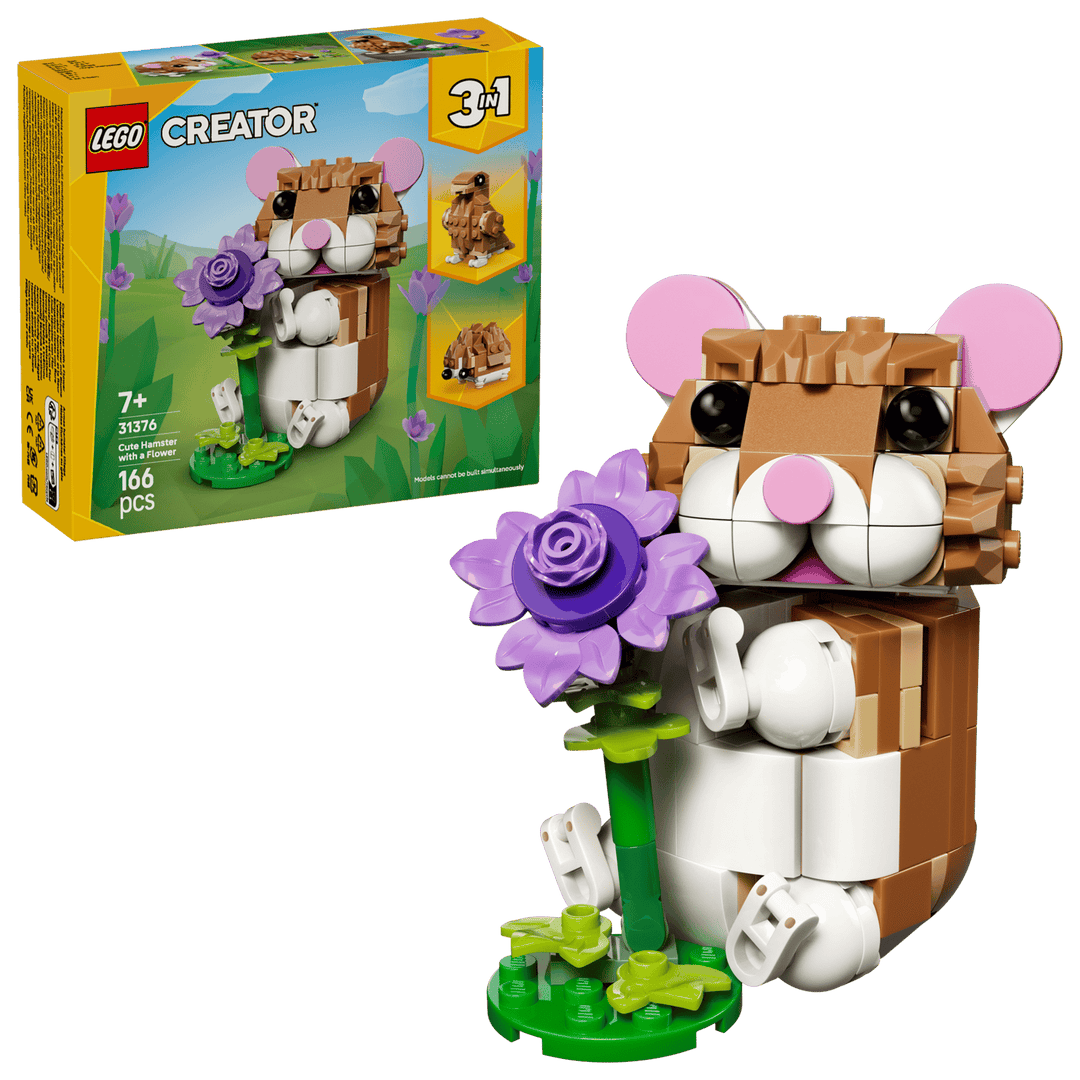 Cute Hamster with a Flower