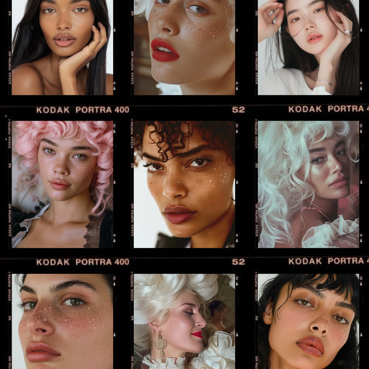 Rose Gold Stardust Speckles Makeup Patches: 6