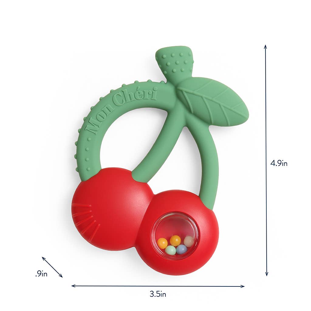 Silicone Teether with Rattle: Goose