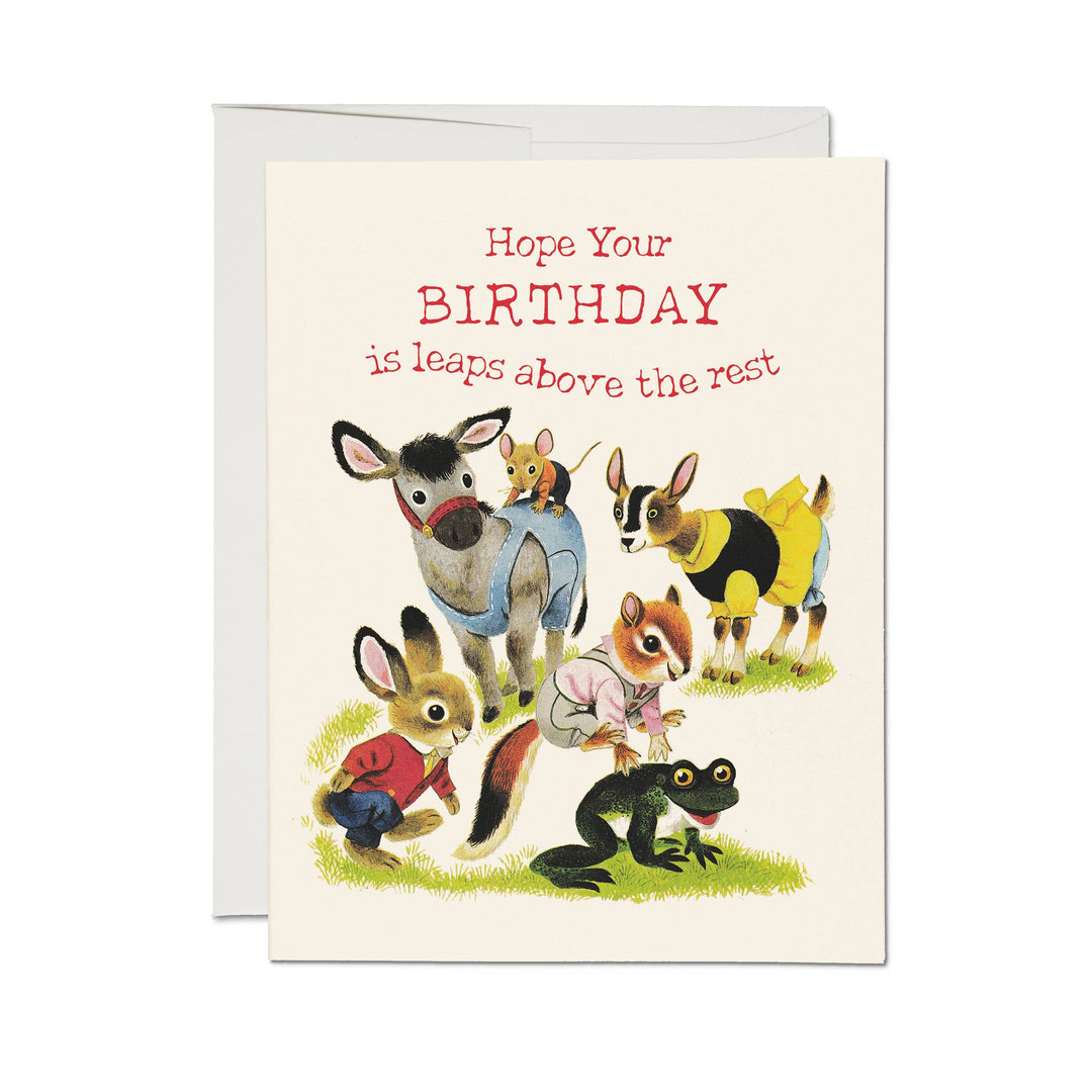 Richard Scarry Leaps Above greeting card