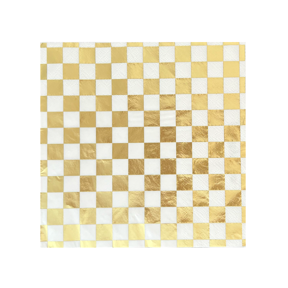 Check Cocktail Napkins - 20 Pk Peaches N' Cream