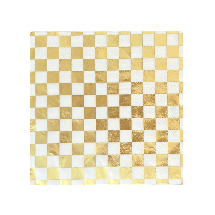 Check Cocktail Napkins - 20 Pk Peaches N' Cream