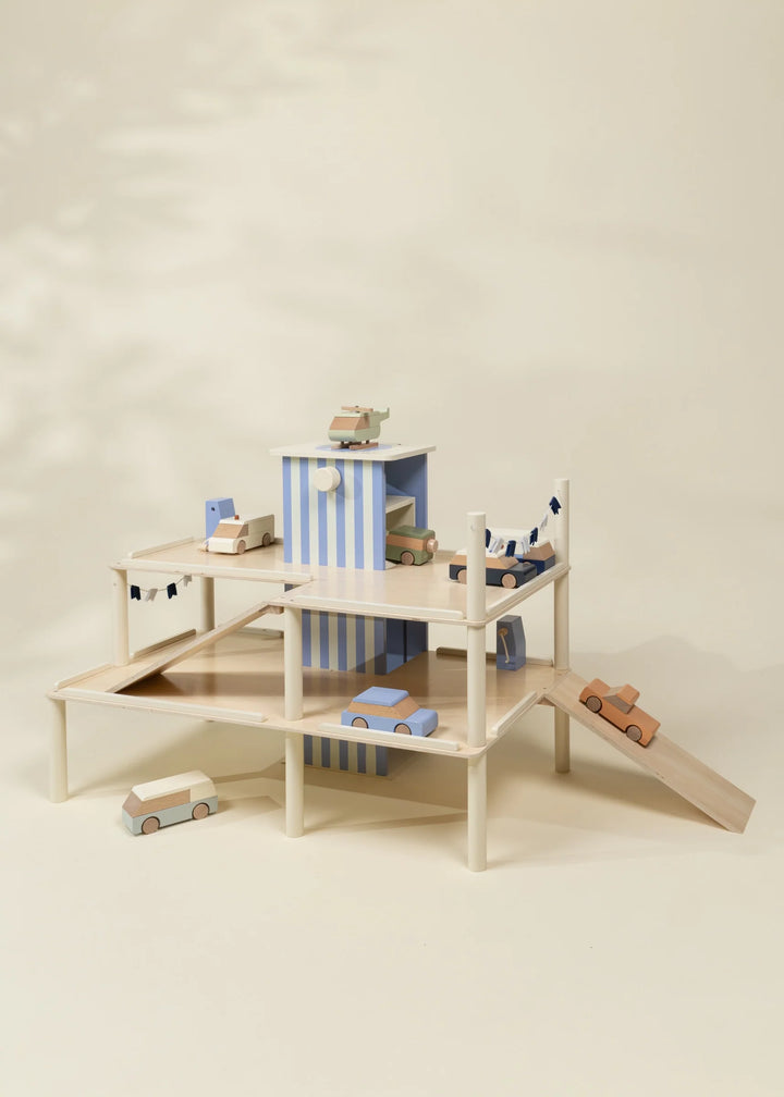 Wooden Parking Garage Playset