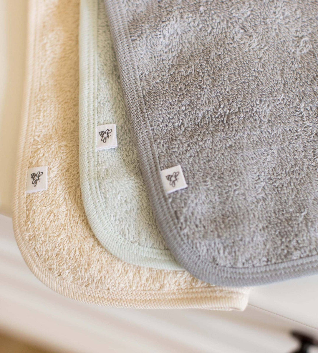 Organic Cotton Woven Terry Solid Washcloths 3 Pack - Quarry: Quarry / One Size
