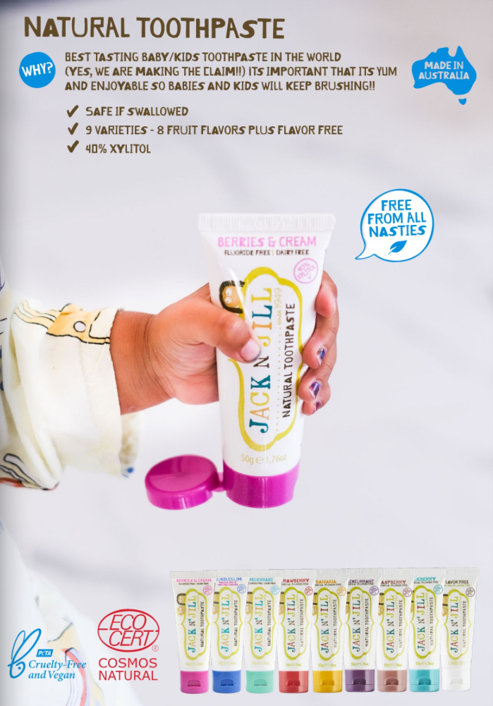 Flavor Free Natural Certified Kids Toothpaste