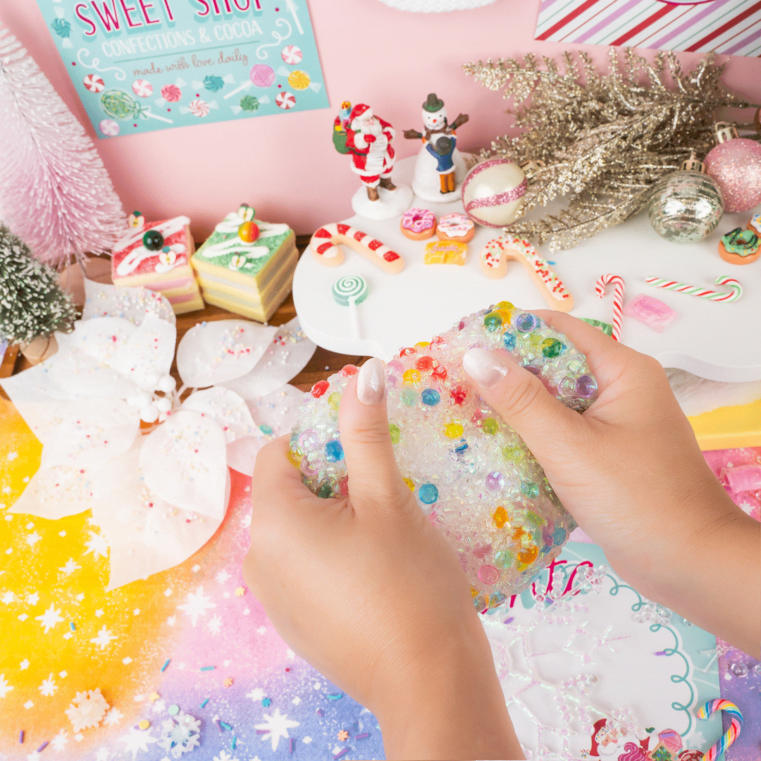 Candy Cane Crush Crunchy Slime