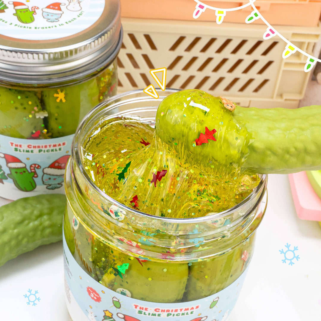 The Christmas Pickle Clear Slime